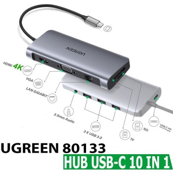 Hub USB Type C 10 in 1 Ugreen 80133