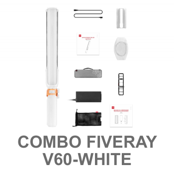 Combo đèn Led Zhiyun Fiveray V60, Mới 100% (Chính Hãng) - White