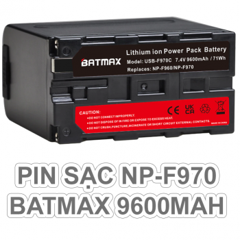 Pin sạc NP-F970 Batmax 9600mAh