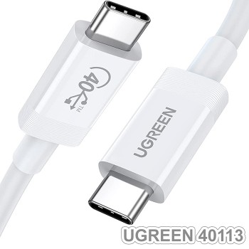 Cáp Ugreen 40113 Thunderbolt 3 USB Type-C dài 80cm
