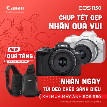Canon EOS R50 Màu trắng sản phẩm chính hãng