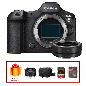 Canon EOS R5 Mark II Kèm Ngàm EF-EOS R, Mới 100% (Chính Hãng)