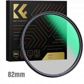 Kính lọc K&F Concept CPL Nano X 82mm, Mới 100% (Chính Hãng)