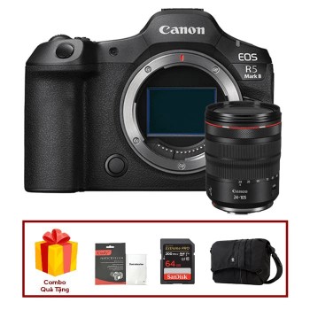 Canon EOS R5 Mark II Kèm Lens RF 24-105mm F/4L, Mới 100% (Chính Hãng)