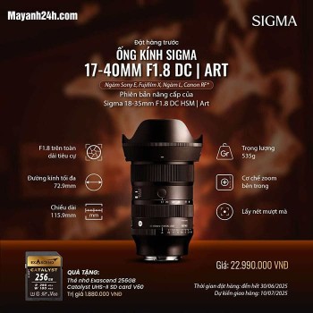 Sigma 17-40mm f/1.8 DC Art cho Canon RF-S, Mới 100% (Chính Hãng)