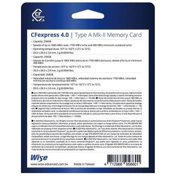 The-nho-Wise-CFexpress-4-0-Type-A- 256Gb-1865MB-s-2