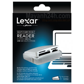 Đầu đọc thẻ nhớ Lexar Multi-Card 25-In-1 USB 3.0