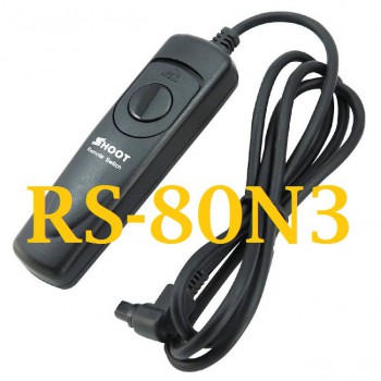 Dây bấm mềm RS-80N3 for EOS-3, 1v HS/1v, 1D-series, 1Ds-series, 5D-series, 6D-series 7D, D30, D60, 10D, 20D, 30D, 40D, 50D