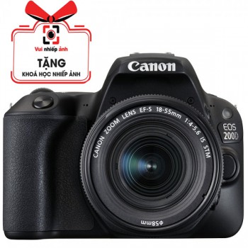 Canon 200D + 18-55mm STM, Mới 100% (Chính hãng)