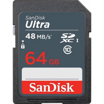 Thẻ nhớ SD Sandisk Ultra 64GB / 320x / Class 10 / 48Mb/s