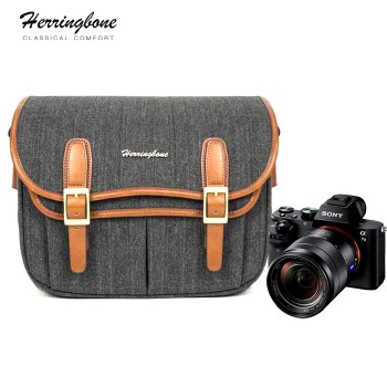 Túi máy ảnh Herringbone Maniere Medium (Charcoal)