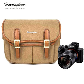 Túi máy ảnh Herringbone Maniere Medium (Khaki)