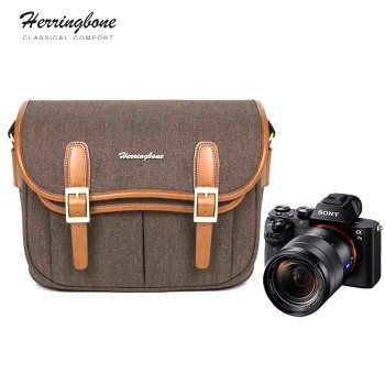 Túi máy ảnh Herringbone Maniere Medium (Brown)