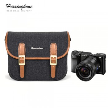 Túi máy ảnh Herringbone Maniere Small (Charcoal) (Chính Hãng)