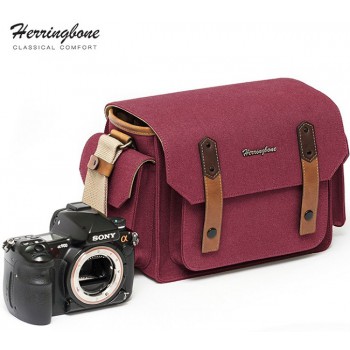 Túi máy ảnh Herringbone Papaspocket 3 Medium (Wine) (Chính Hãng)
