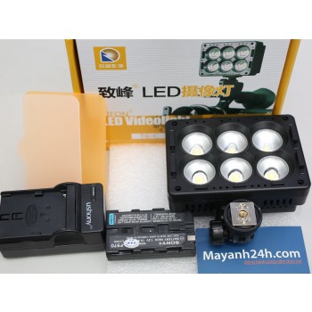 Bộ đèn Led ZIFON T6-C + Pin và Sạc
